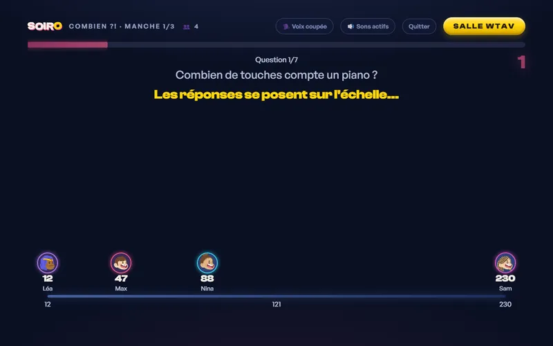 Écran COMBIEN ?! : les estimations des joueurs se posent sur l'échelle
